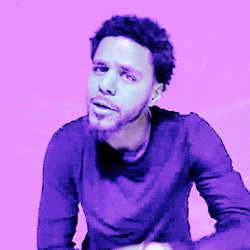 J Cole Rapping Arms Closed GIF