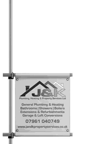 J & K Plumbing Heating Property Services Sign Sticker