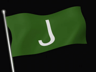 J On A Green Flag GIF