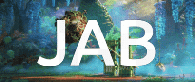 Jab Word On Colorful Background GIF