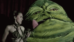 Jabba The Hut Licking It's Slave GIF