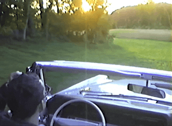 Jack Antonoff Riding Car During Sunset GIF