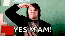 Jack Black Eager Forceful Yes Ma'am GIF