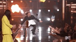 Jack Black MTV Movie Awards Stage Roll GIF
