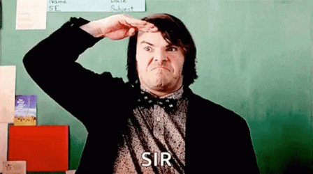 Jack Black Sir Salute Meme GIF