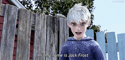Jack Frost From Rise Of The Guardians Standing In Front Of Wooden Fence GIF