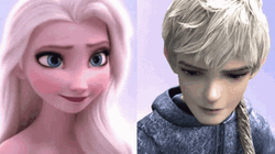 Jack Frost Shares Screen With Elsa GIF