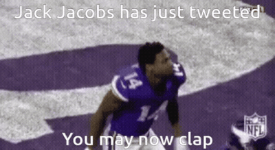 Jack Jacobs Tweets You May Now Clap Purple Field GIF