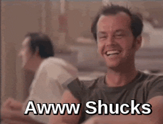 Jack Nicholson Aww Shucks GIF