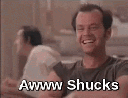 Jack Nicholson Feeling Flattered GIF