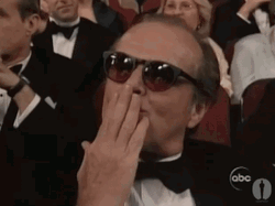 Jack Nicholson Flying Kiss GIF