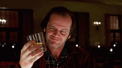 Jack Nicholson Nodding Bottom Up The Shining GIF