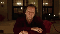 Jack Nicholson Nodding Chuckling The Shining GIF