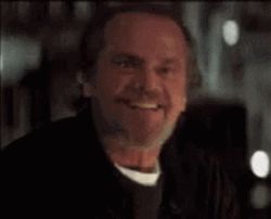 Jack Nicholson Nodding Distorted Face GIF