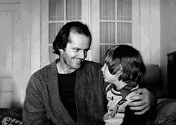 Jack Nicholson Nodding Horror Movie The Shining GIF