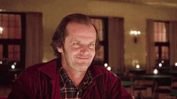 Jack Nicholson Nodding Wicked Smile The Shining GIF