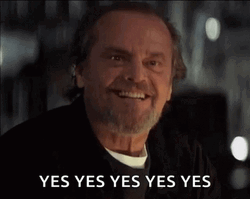 Jack Nicholson Nodding Yess GIF