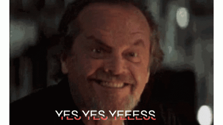 Jack Nicholson Yessss While Raising Eyebrows GIF