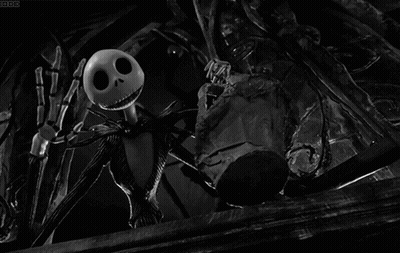 Jack Skellington Black And White Photo GIF