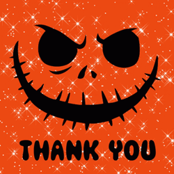 Jack Skellington Face Thank You Glitters GIF