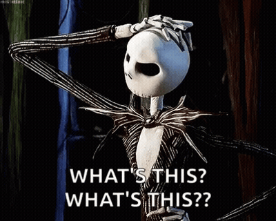 Jack Skellington From The Nightmare Before Christmas Is Scratching His Head And Asking What 'S This ? GIF