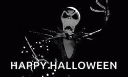 Jack Skellington Happy Halloween Greetings GIF