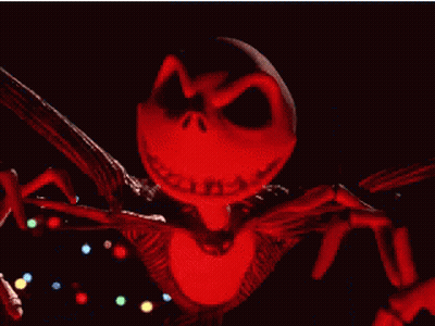 Jack Skellington Lit Up Red GIF