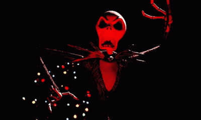 Jack Skellington Lit Up Red GIF