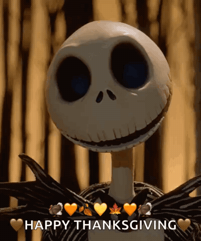 Jack Skellington Says Happy Thanksgiving GIF