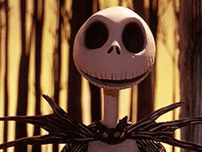 Jack Skellington Smiling In Woods GIF