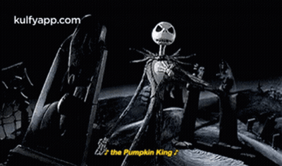 Jack Skellington Standing In Cemetery GIF