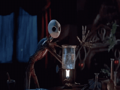 Jack Skellington Standing In Front Of Candle Interesting Reaction GIF