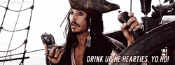 Jack Sparrow Pirate Of The Caribbean Drink Up  GIF