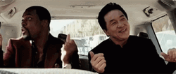 Jackie Chan Dancing In Car GIF