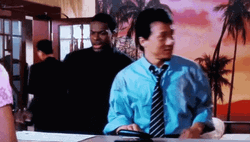 Jackie Chan In Blue Sleeve GIF