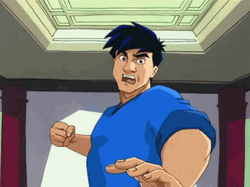 Jackie Chan Takes A Punch GIF