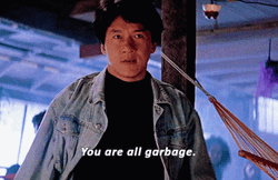 Jackie Chan You Are All Garbage GIF