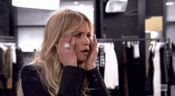Jackie Goldschneider Hair Pulling Shokc Reaction GIF