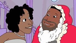 Jackson 5 Cartoon Black Santa  GIF
