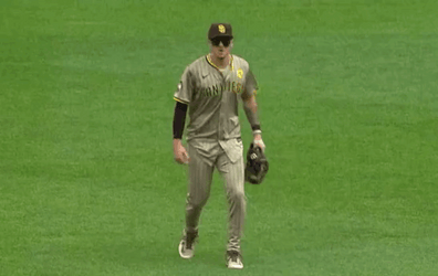 Jackson Merrill Being Playful On Field GIF