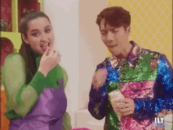 Jackson Wang Stephanie Poetri Eating GIF