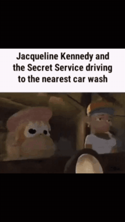Jacqueline Kennedy Driving To Car Wash GIF