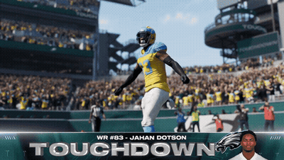 Jahan Dotson Jumping In Air On Field GIF