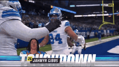 Jahmyr Gibbs Congratulated By Teammates GIF