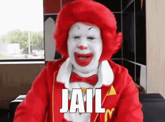 Jail Laughing Ronald Mcdonald GIF