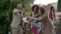 Jake Johnson Pouring Overflow Wine GIF