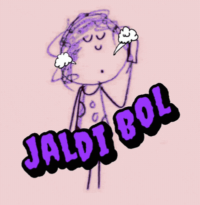 Jaldi Bol Cartoon Drawing GIF
