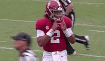 Jalen Hurts Gun Finger Sign GIF