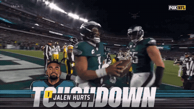 Jalen Hurts Holds Football In Fox NFL Ad GIF