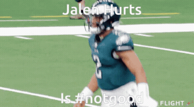 Jalen Hurts #Notgood Jersey GIF